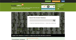 Desktop Screenshot of familyofficedatabase.info